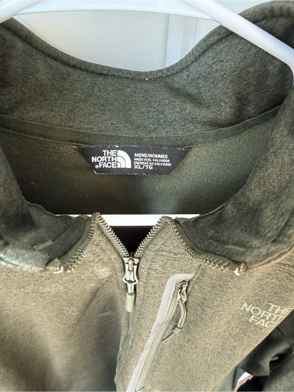 The North Face Men’s Olive Green Zip-Front Pullover